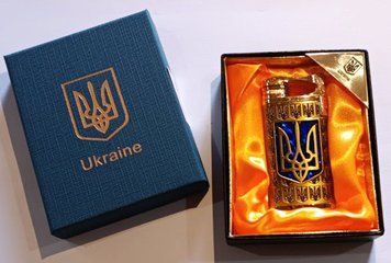 Запальничка подарункова Україна 🇺🇦 (турбо полум'я 🔥) HL-4523-1-blu HL-4523-1-blu фото