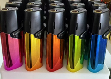 Зажигалка пьезо-турбо металлическая KKK &laquo;Neon Chrome&raquo; 800 800 фото