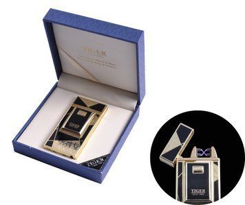 USB зажигалка с двумя перекрестными молниями (Электроимпульсная) №4778 1137143763 фото