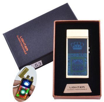 Зажигалка в подарочной коробке Casino (Двойная молния) HL-53 Gold HL-53-Gold фото