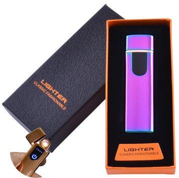 USB зажигалка в подарочной упаковке Lighter (Спираль накаливания) №HL-48 Хамелеон 955742965 фото