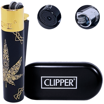 Металева запальничка Clipper Metal &laquo;Gold Mandala&raquo; у подарунковому футлярі K-29 K-29 фото