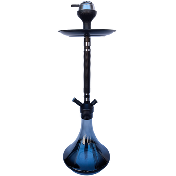 Високий чорний кальян Hookah з ребристою шахтою &mdash; 67 см H3217 H3217 Black фото