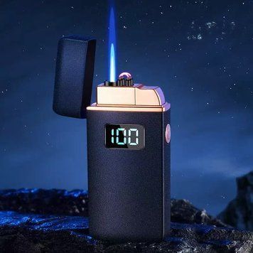 Зажигалка с двойной системой розжига (⚡электродуга и струйное голубое пламя 🚀) HL-610 Black matte HL-610 Black matte фото