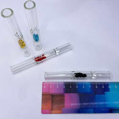 Скляна трубка One Hitter з декоративними кристалами (10.5 см) DK-3 DK-3 фото