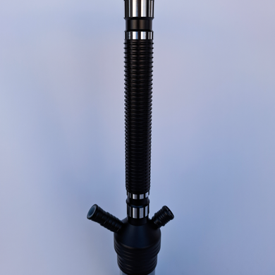 Високий чорний кальян Hookah з ребристою шахтою &mdash; 67 см H3217 H3217 Black фото