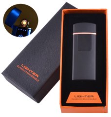 Сенсорна USB запальничка ⚡️ в подарунковій коробці 🎁 LIGHTER (Спіраль розжарювання) HL-132 Black HL-132-Black фото