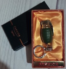 Зажигалка подарочная кремниевая с брелком (Обычное пламя🔥) выполнена по типу гранаты модели «Ф-1» "FASHION" D292-1 D292-1 фото