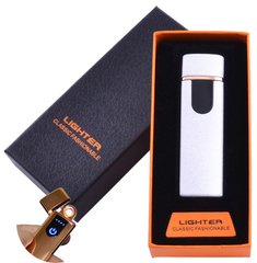 USB запальничка в подарунковій упаковці Lighter (Спіраль розжарювання) №HL-49 White 955742966 фото