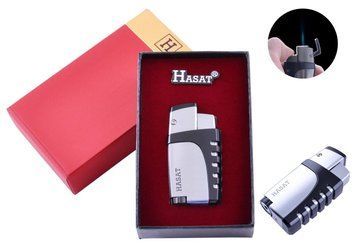 Зажигалка в подарочной коробке HASAT (Острое пламя) №4318 Silver №4318 Silver фото