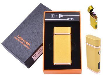 Электроимпульсная зажигалка в подарочной коробке Lighter HL-104 Gold HL-104-Gold фото