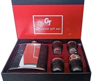 Подарочный набор 6в1 "GT" Фляга, 4 рюмки, лейка GT-17-2 GT-17-2 фото