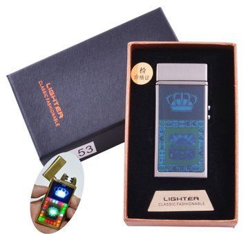 Зажигалка в подарочной коробке Casino (Двойная молния) HL-53 Black HL-53-Black фото