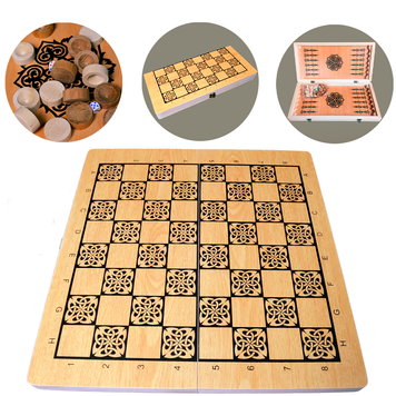 Игровой набор 2 в 1: шашки и нарды (деревянные) R-609 R-609 фото