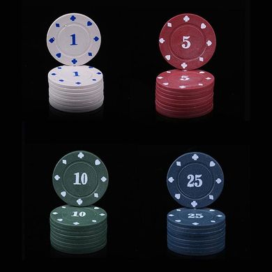 Покерний набір на 200 фішок з номіналом в металевій коробці «Техаський холдем» 200T 200T фото