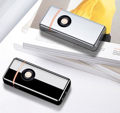 Дуговая электроимпульсная USB - Газовая зажигалка 2в1 ⚡️🚀 (индикатор заряда🔋) HL-421 Black-ice HL-421-Black-ice фото