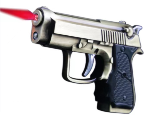 Запальничка газова з ліхтариком 🔦 Пістолет (Турбо полум'я 🚀) HL-497-1 HL-497-1 фото