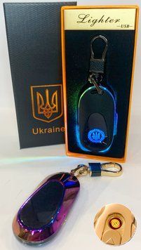 Електрична запальничка - брелок Україна (з USB-зарядкою та підсвічуванням⚡️) HL-472 Colorful HL-472-Colorful фото