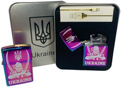 Дуговая электроимпульсная USB зажигалка ⚡️ Украина (металлическая коробка) HL-449-Rainbow HL-449-Rainbow фото