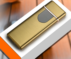 Сенсорна USB⚡️ запальничка в подарунковій упаковці Lighter (Спіраль розжарювання) D364 GOLD D364gold фото