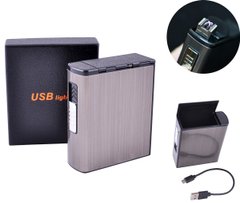 Портсигар + USB запальничка (Пачка сигарет, Електроімпульсна) HL-157 Black HL-157-Black фото