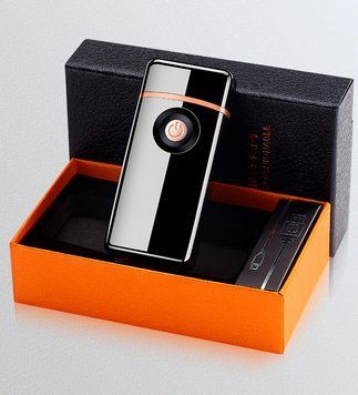 Дуговая электроимпульсная USB - Газовая зажигалка 2в1 ⚡️🚀 (индикатор заряда🔋) HL-422 Black HL-422-Black фото