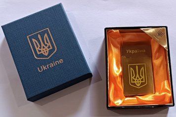 Запальничка подарункова Україна 🇺🇦 (турбо полум'я 🔥) HL-4549-1-2 HL-4549-1-2 фото