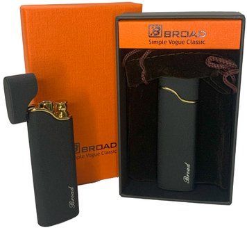 Креативная ветрозащитная зажигалка в подарочной коробке🎁BROAD (Турбо пламя🚀) HL-401 Black mate HL-401-Black-mate фото
