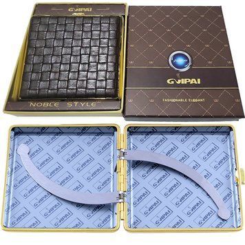 Портсигар в подарунковій упаковці GVIPAI (Шкіра, 20 шт) XT-4979-1 XT-4979-1- фото