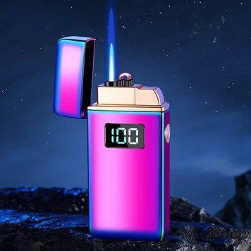 Зажигалка с двойной системой розжига (⚡электродуга и струйное голубое пламя 🚀) HL-610 Colour HL-610-Colour фото