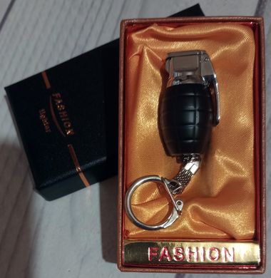 Зажигалка подарочная кремниевая с брелком (Обычное пламя🔥) выполнена по типу гранаты модели «Ф-1» "FASHION" D292-2 D292-2 фото
