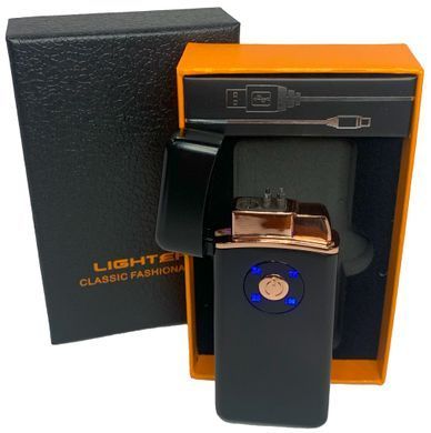 Дуговая электроимпульсная USB - Газовая зажигалка 2в1 ⚡️🚀 (индикатор заряда🔋) HL-422 Black HL-422-Black фото