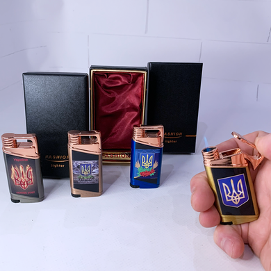 Подарункова патріотична газова турбо-запальничка Fashion Lighter HL-314-1-1 HL-314-1-1 фото