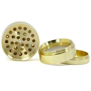 Металевий гріндер 4-секційний &laquo;GOLD Original Fancy Goods&raquo; (Золото) &mdash; 50х38 мм [Уцінка] K-71 K-71 фото
