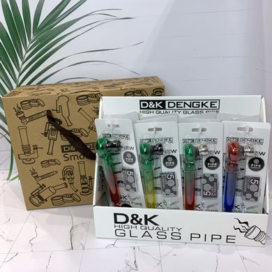 Скляна курильна трубка D&K (14см) сітки DK8328-I DK8328-I фото