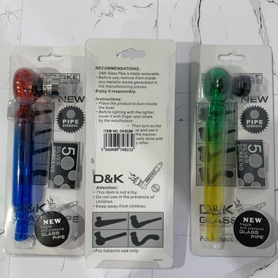 Скляна курильна трубка D&K (14см) сітки DK8328-I DK8328-I фото