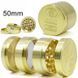 Металевий гріндер 4-секційний &laquo;GOLD Original Fancy Goods&raquo; (Золото) &mdash; 50х38 мм [Уцінка] K-71 K-71 фото 1