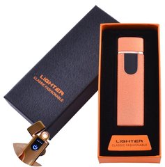 USB запальничка в подарунковій упаковці Lighter (Спіраль розжарювання) №HL-49 Orange 955742968 фото