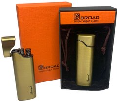 Креативна запальничка вітрозахисна в подарунковій коробці 🎁BROAD (Турбо полум'я🚀) HL-401 Gold HL-401-Gold фото