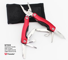 Багатофункціональний ніж (мультитул) Traveler 10,5см (240шт/ящ) MT-608 червоний MT-608-червоний фото