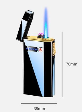 Дугова електроімпульсна USB - Газова запальничка 2в1 ⚡️🚀 (індикатор заряду🔋) HL-428 Black HL-428-Black фото