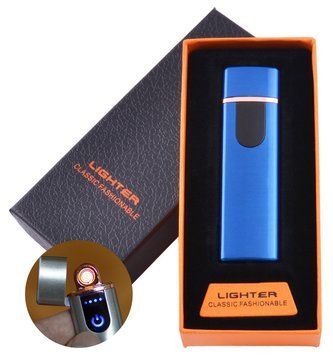 Сенсорная USB зажигалка в подарочной коробке LIGHTER ⚡️ HL-101-1 Blue HL-101-1 фото