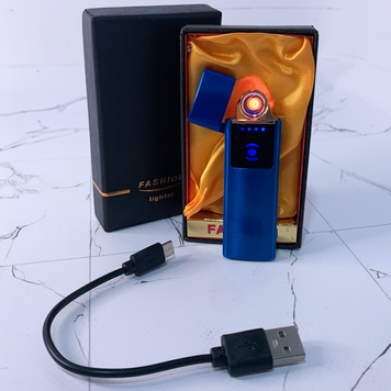 USB ⚡️ Зажигалка FASHION в подарочной упаковке (Спираль накаливания) USB-98 blue USB-98 blue фото