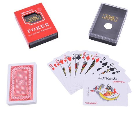 Пластикові картки poker (54 шт) №395-3 Червона сорочка 395-3 фото