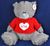Мягкая игрушка Мишка Тедди в кофте LOVE ❤️ (28 см, ГП) №1565-28 №1565-28 фото