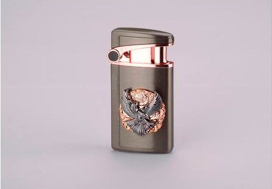 Газова запальничка "Орли 🦅" (Турбо полум'я 🚀, подарункова коробка 🎁) Jiebao Lighter  HL-501 Black HL-501-Black фото