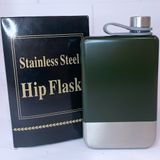 Металева фляга 8 oz із матовим покриттям GJ-8A Green GJ-8A Green фото