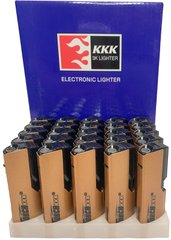 Газові запальнички "KKK Lighter"  Gold метал (турбо полум'я 🚀) 1001-1 1001-1 фото