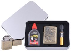 Запальничка бензинова в подарунковій коробці (Балончик бензину/Мундштук) Злітаючий Орел XT-4711-1 XT-4711-1 фото