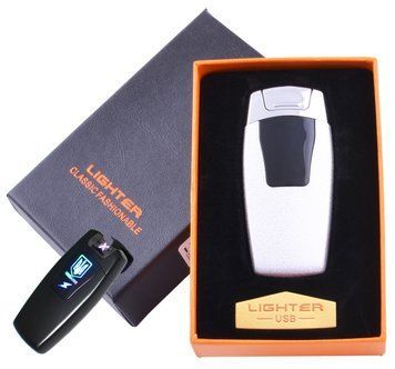 Электроимпульсная зажигалка в подарочной коробке Украина №HL-105 White 1137144151 фото